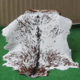 Authentic Hair-On Goat Skin Rug - Rich Dark Brown for Sophisticated Interiors