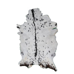 Goat Skin Rug, Black and white Handpicked for Quality, Unique Piece for Sale, Fast UK Delivery