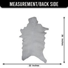 Luxurious Brown and White Natural Goat Skin Rug with Non-Slip Suede Back - Handcrafted Premium Hair-On Goat Hide Rug for Home Decor - Celestial Leather Limited