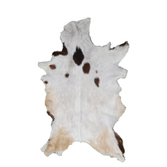 Brown Rug - Soft, Durable, and Eco-Friendly - Handmade Pure Goat Skin Floor Rug - Non-Slip Suede Back