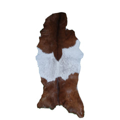 Dark Brown Rug - Soft, Durable, and Eco-Friendly - Handmade Pure Goat Skin Floor Rug - Non-Slip Suede Back
