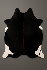 Luxurious XL Dark Brown Brazilian Cowhide Rug - Hypoallergenic, Non Slip Suede Back, Handselected from Premium Hides for Elegant Decor