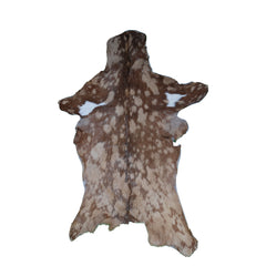 Goat Skin Rug: Tri-Color genuine Goat hide rug