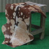 Authentic Hair-On Goat Skin Rug - Tri-Color Pattern for Stylish Home Décor