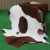 Elegant Dark Brown Goat Skin Rug - Natural Hair-On Accent for Floors or Walls