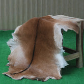 Dark Brown Rug - Soft, Durable, and Eco-Friendly - Handmade Pure Goat Skin Floor Rug - Non-Slip Suede Back