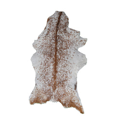 Authentic Hair-On Goat Skin Rug - Brown and White Pattern for Stylish Interiors - Celestial Leather Limited