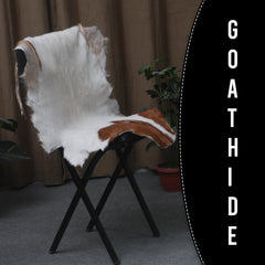 Decorative Dark Brown Goat Skin Rug - Luxurious Touch for Living Spaces - Celestial Leather Limited