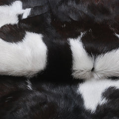 Luxury Black & White Goat Skin Rug Wall Decor - Natural Hair On Leather, Soft and Hypoallergenic - Sustainable Eco-Friendly Home Accent - Celestial Leather Limited