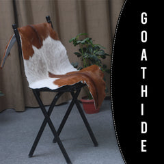 Dark Brown Rug - Soft, Durable, and Eco-Friendly - Handmade Pure Goat Skin Floor Rug - Non-Slip Suede Back