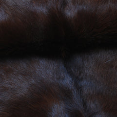 Elegant Dark Brown Goat Skin Rug - Natural Hair-On Accent for Floors or Walls