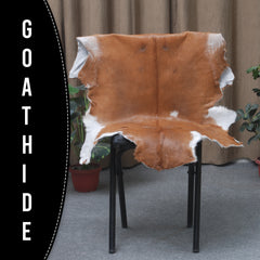 Natural Dark Brown Goat Hide Rug - Perfect for Modern and Rustic Spaces ) - Celestial Leather Limited