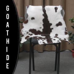 Natural Dark Brown Goat Skin Rug – Authentic Elegance for Your Home
