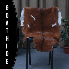Decorative Dark Brown Goat Skin Rug - Luxurious Touch for Living Spaces