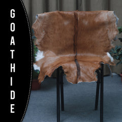 Dark Brown Rug - Soft, Durable, and Eco-Friendly - Handmade Pure Goat Skin Floor Rug - Non-Slip Suede Back