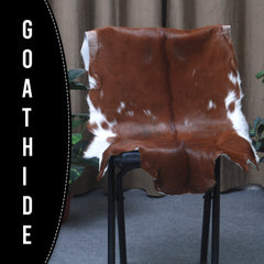 Premium Dark Brown Goat Skin Rug - Rustic Charm for Modern and Classic Interiors - Celestial Leather Limited