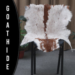 Dark Brown Rug - Soft, Durable, and Eco-Friendly - Handmade Pure Goat Skin Floor Rug - Non-Slip Suede Back