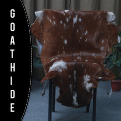 Dark Brown Rug - Soft, Durable, and Eco-Friendly - Handmade Pure Goat Skin Floor Rug - Non-Slip Suede Back