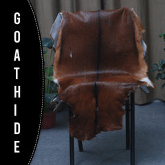 Dark Brown Rug - Soft, Durable, and Eco-Friendly - Handmade Pure Goat Skin Floor Rug - Non-Slip Suede Back