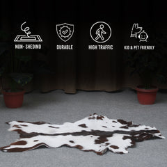 Natural Dark Brown Goat Skin Rug – Authentic Elegance for Your Home