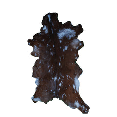 Dark Brown Rug - Soft, Durable, and Eco-Friendly - Handmade Pure Goat Skin Floor Rug - Non-Slip Suede Back