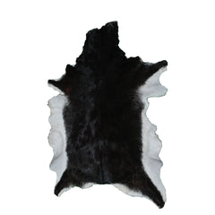 Goat Skin Rug, Black and white Handpicked for Quality, Unique Piece for Sale, Fast UK Delivery