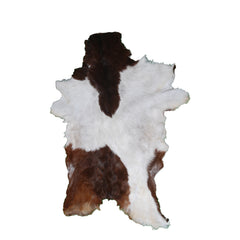 Dark Brown Rug - Soft, Durable, and Eco-Friendly - Handmade Pure Goat Skin Floor Rug - Non-Slip Suede Back