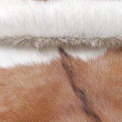 Luxurious Brown & White Goat Skin Rug - Eco-Friendly Handmade Floor Rug with Unique Variations, Soft & Hypoallergenic - Non-Shedding - Durable - Celestial Leather Limited