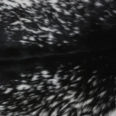 Luxurious Black and White Goat Skin Rug - Natural Hair-On Leather for Home Styling