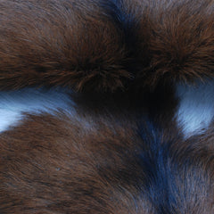 Luxurious Brown & White Goat Skin Rug - Soft, Durable, and Eco-Friendly - Handmade Pure Goat Skin Floor Rug - Non-Slip Suede Back - Celestial Leather Limited