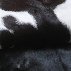 Luxury Black & White Goat Skin Rug with Non-Slip Backing - Hypoallergenic, Non-Shedding & Durable - Handmade Eco-Friendly Floor Rug - Celestial Leather Limited