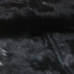 Luxury Black & White Goatskin Rug - Modern Décor, Soft - Pet-Friendly, Unique Natural Hair on Leather, Eco-Friendly Wall Art
