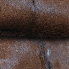 Premium Dark Brown Goat Hide Rug - Soft and Durable for Sophisticated Interiors