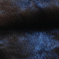 Luxury Handmade Dark Brown & White Goat Skin Rug - Soft, Hypoallergenic, & Sustainable