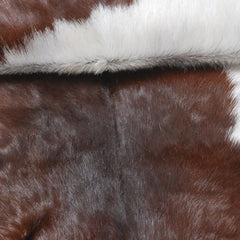 Elegant Dark Brown Goat Skin Rug - Natural Hair-On Accent for Floors or Walls