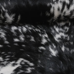 Luxurious Handmade Black & White Goat Skin Rug - Soft, Pet-Friendly, Hypoallergenic, & Eco-Friendly - Unique Statement Piece for Your Home - Celestial Leather Limited