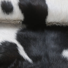 Black and White Handmade Goat Skin Rug – Natural Luxury for Your Home