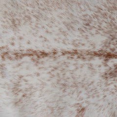 Rustic Brown and White Goat Skin Rug - Unique Pattern for Modern and Classic Décor