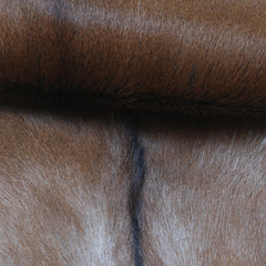 Elegant Dark Brown Goat Skin Rug - Natural Hair-On Accent for Floors or Walls