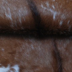 Goat Skin Rug: Tri-Color genuine Goat hide rug