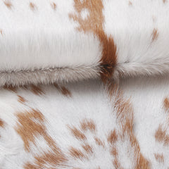 Luxurious Brown & White Genuine Goat Skin Rug for Home Décor - Celestial Leather Limited