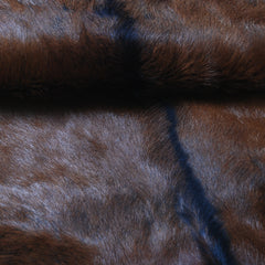 Dark Brown Rug - Soft, Durable, and Eco-Friendly - Handmade Pure Goat Skin Floor Rug - Non-Slip Suede Back