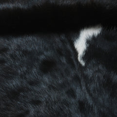 Genuine Black & White Animal Goat Skin Rug for Modern Home Décor