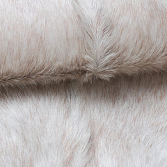 Brown and White Handmade Goat Skin Rug – Classic Elegance for Your Home