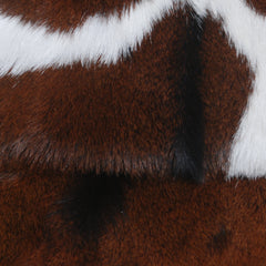 Handcrafted Dark Brown Goat Hide Rug - Soft, Natural Leather for Home Décor