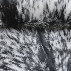 Genuine Goat Skin Rug - Black and White Pattern for Rustic Home Style