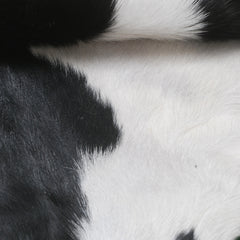 Luxurious Genuine Black & White Goat Skin Rug | Modern Home Decor | Hypoallergenic - Non-Shedding | Sustainable - Eco-Friendly