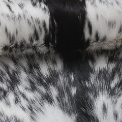 Luxury Black & White Genuine Leather Goat Skin Rug for Modern Sophistication - Style - Celestial Leather Limited