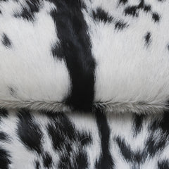 Black and White Handmade Goat Skin Rug – Natural Luxury for Your Home