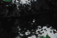 Luxury Black & White Goatskin Rug - Modern Décor, Soft - Pet-Friendly, Unique Natural Hair on Leather, Eco-Friendly Wall Art